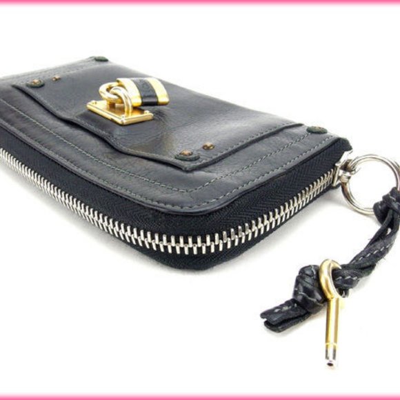 Chloe Wallet Purse Long Wallet Paddington Black Woman Authentic Used - Picture 3 of 5